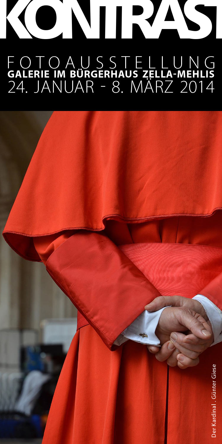 Fotografie Günter Giese . Fotoausstellung Kontrast (Flyer) . Bürgerhaus Zella-Mehlis . 2014 (Foto: Günter Giese, Gestaltung: Andreas Kuhrt)
