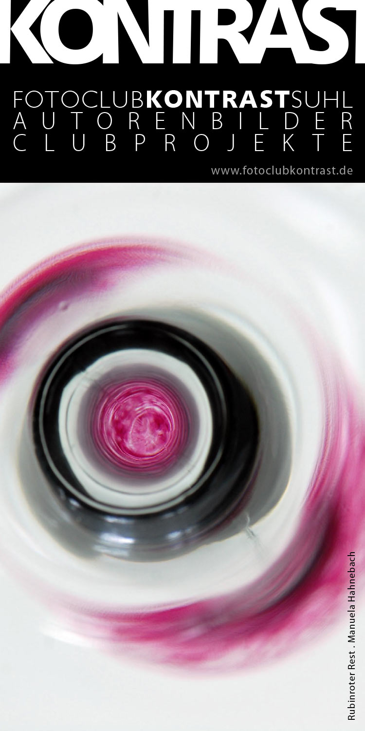 Fotografie Manuela Hahnebach . Fotoausstellung Kontrast (Flyer) . Bürgerhaus Zella-Mehlis . 2014 (Foto: Manuela Hahnebach, Gestaltung: Andreas Kuhrt)
