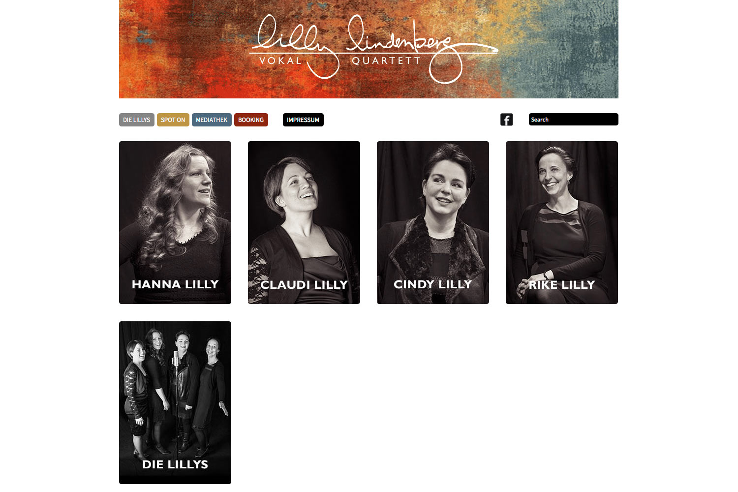 Die Lillys . Lilly Lindenberg Quartett . Website . 2014