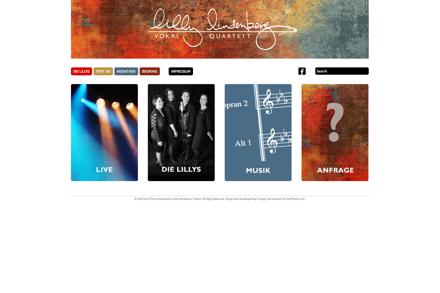 2014-web-lilly-lindenberg-start Startseite . Lilly Lindenberg Quartett . Website (Web Design: Designakut mit Manuela Hahnebach 2014)
