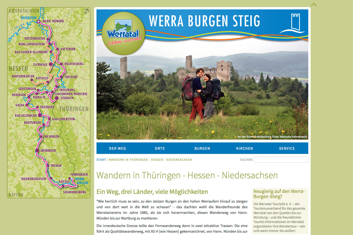 2014-web-werra-burgen-steig-start Startseite . Werra Burgen Steig . Website (Web Design: Designakut 2014)
