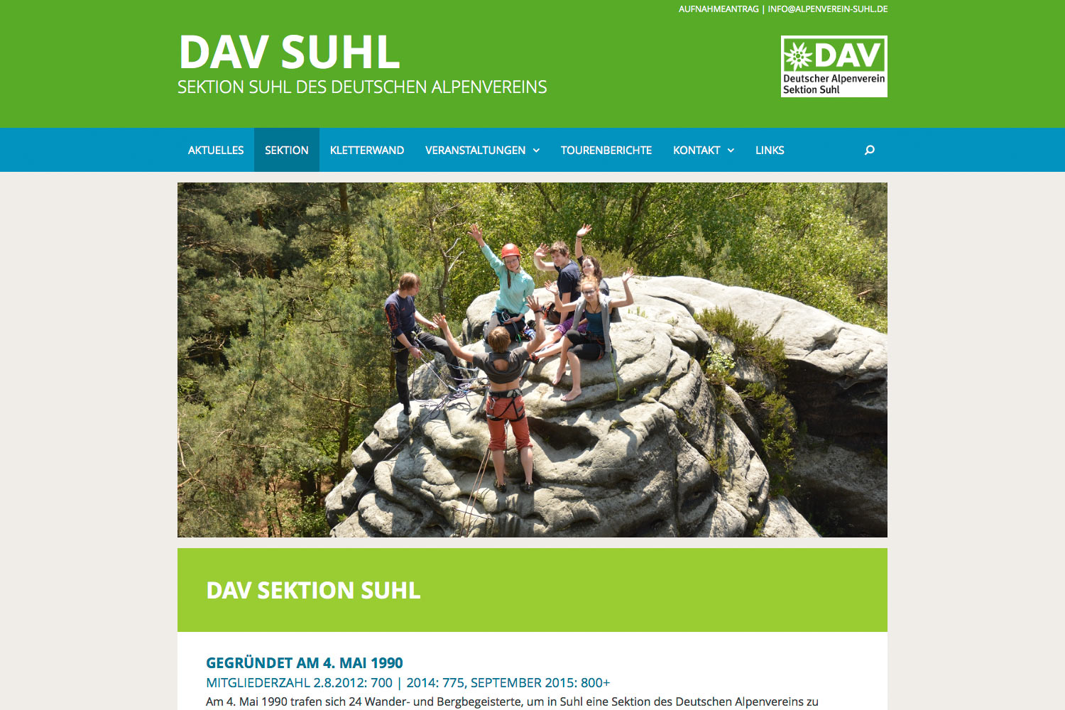 Home . DAV Suhl . Website (Web Design: Designakut 2015) Home . DAV Suhl . Website (Web Design: Designakut 2015)