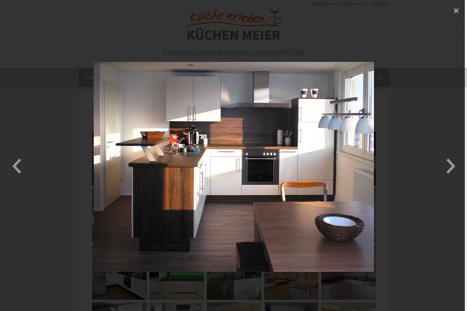 Küchenprojekte (Shadowbox) . Küchen Meier Vachdorf . Website . 2015
