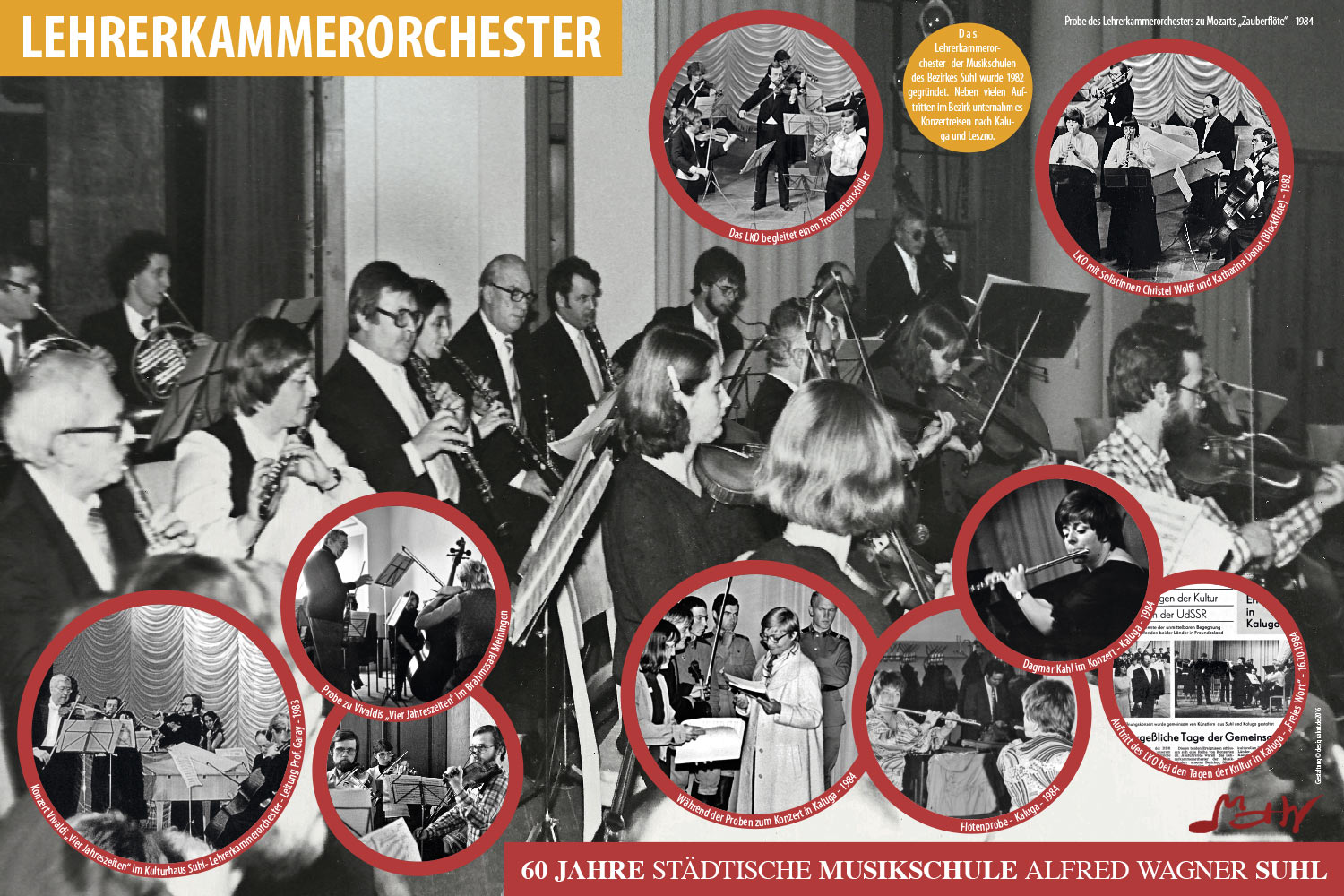 Lehrerkammerorchester . Ausstellung "60 Jahre Musikschule Suhl" (Ausstellungsgestaltung: Designakut 2016)