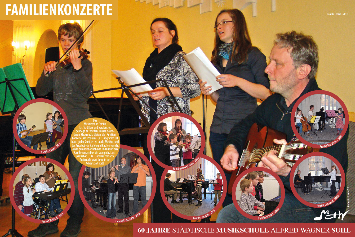 Familienkonzerte . Ausstellung "60 Jahre Musikschule Suhl" (Ausstellungsgestaltung: Designakut 2016)