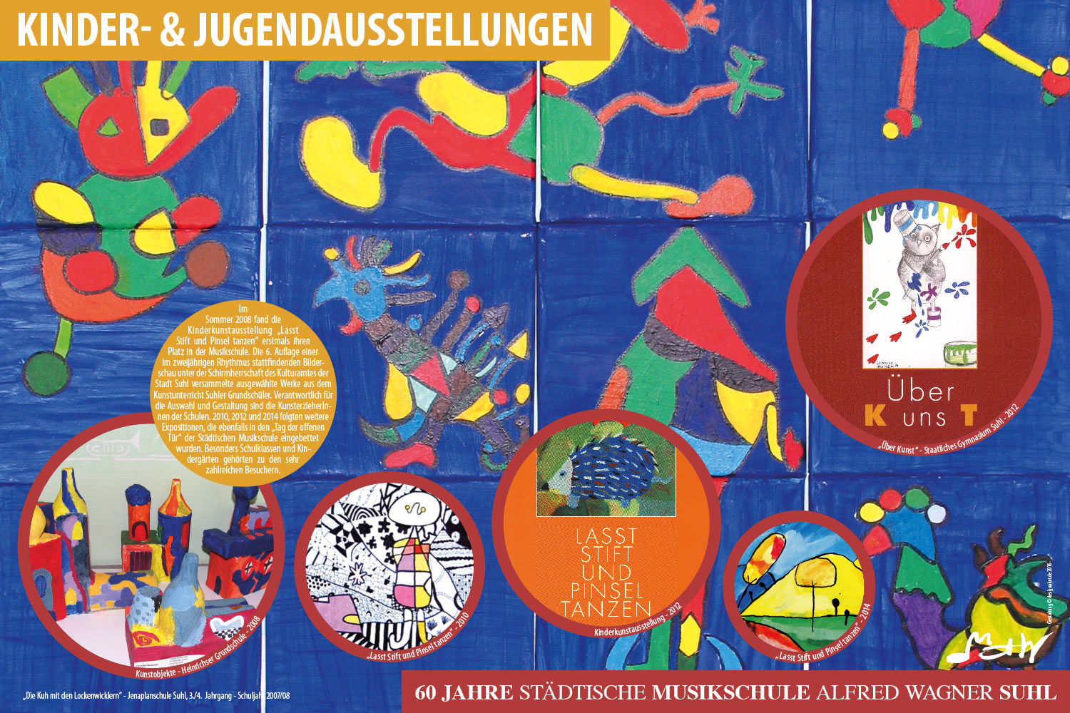 Kinder- und Jugendausstellungen . Ausstellung "60 Jahre Musikschule Suhl" (Ausstellungsgestaltung: Designakut 2016)