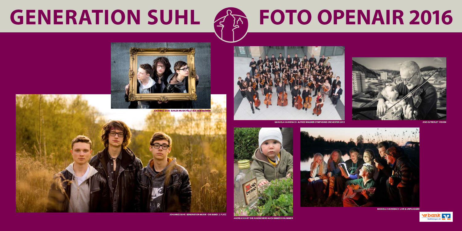 Foto-Openair-Ausstellung "Generation Suhl" 2016 . Musik (Fotos: Johannes Bahr, Manuela Hahnebach, Jens Gutberlet, Andreas Kuhrt)