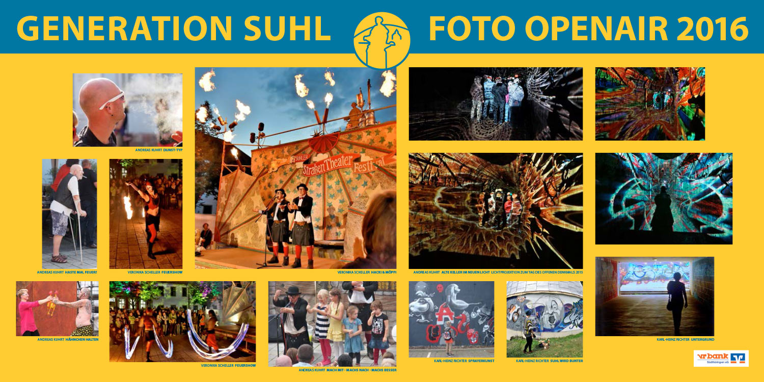 Foto-Openair-Ausstellung "Generation Suhl" 2016 . Events (Fotos: Andreas Kuhrt, Veronika Scheller, Karl-Heinz Richter)