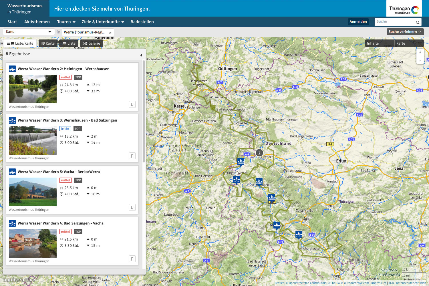 2017-mapping-werra-wasser-wandern-wassertourismus-thueringen.de-outdooractive.com-07 Werra Wasser Wandern 4: Bad Salzungen - Vacha (Mapping: Andreas Kuhrt auf outdooractive.com)