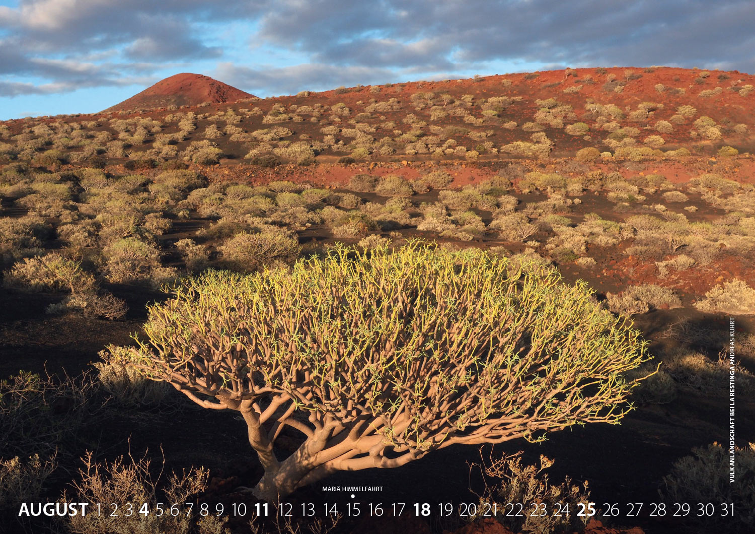 Kalender Fotografie El Hierro 2019: Vulkanlandschaft bei La Restinga (Foto: Andreas Kuhrt 2018)
