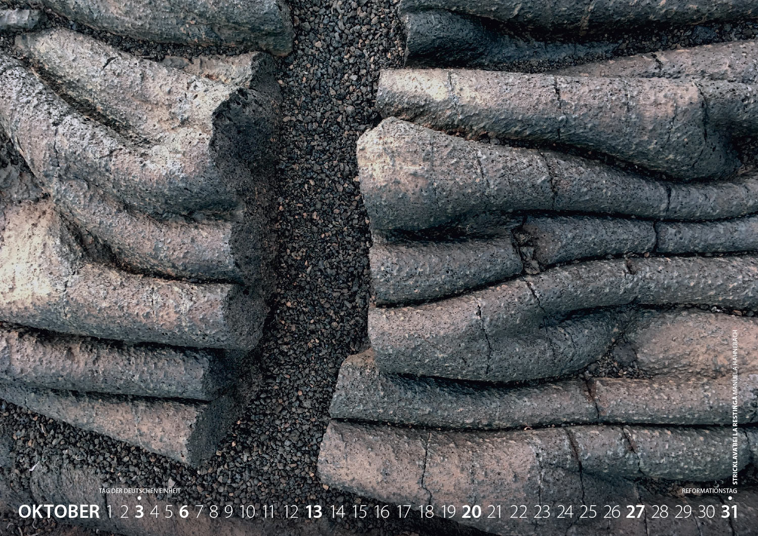 Kalender Fotografie El Hierro 2019: Stricklava bei La Restinga (Foto: Manuela Hahnebach 2018)