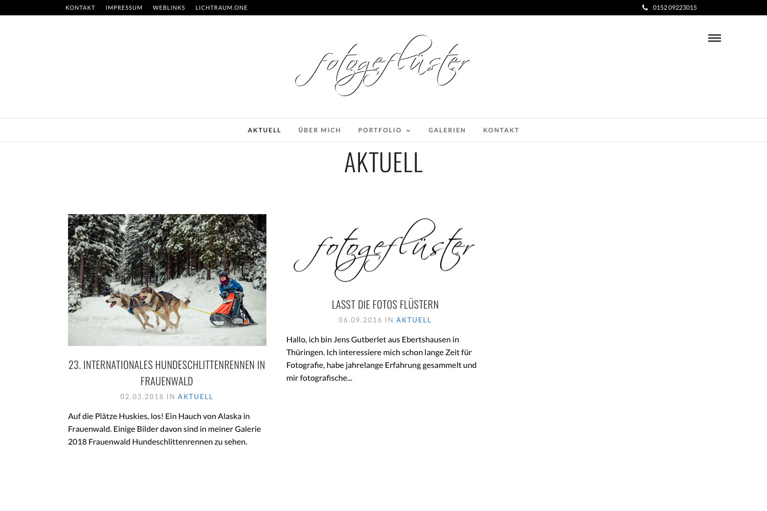 Blog . Website fotogefluester.de . Fotografie Jens Gutberlet (Web Design: Designakut 2018)