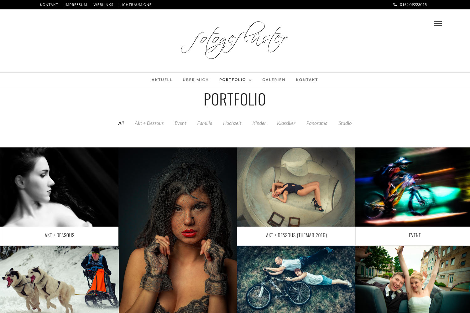 Portfolio . Website fotogefluester.de . Fotografie Jens Gutberlet (Web Design: Designakut 2018)