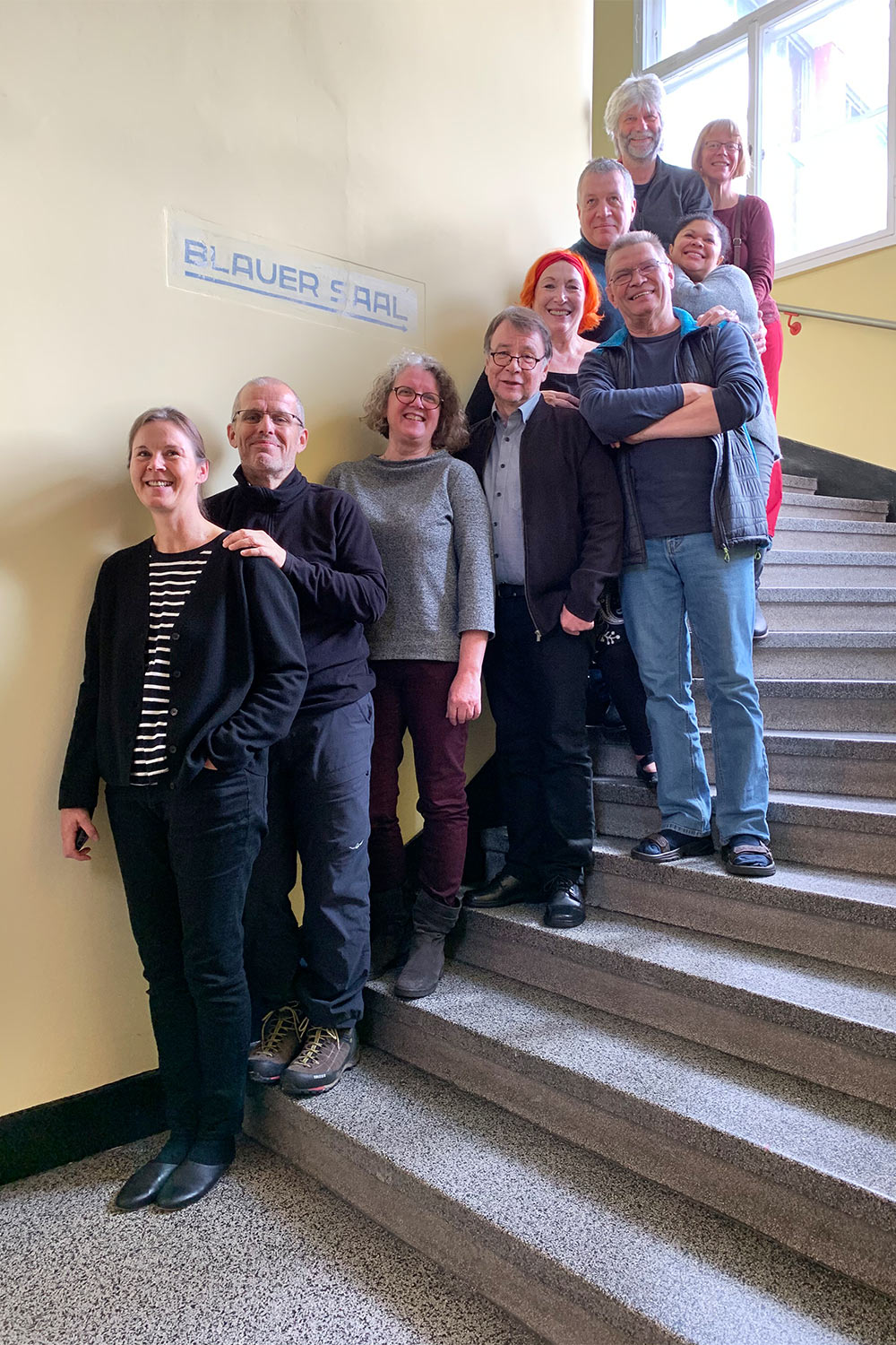 Seminargruppentreffen 2019 im "Haus des Volkes" Probstzella: Kathrin, Bernd Glier, Heike Hirsch, Carsten Wienhold, Rainer Ostermuth, Thomas Hofmann, Andreas Kuhrt, Manuela Hahnebach