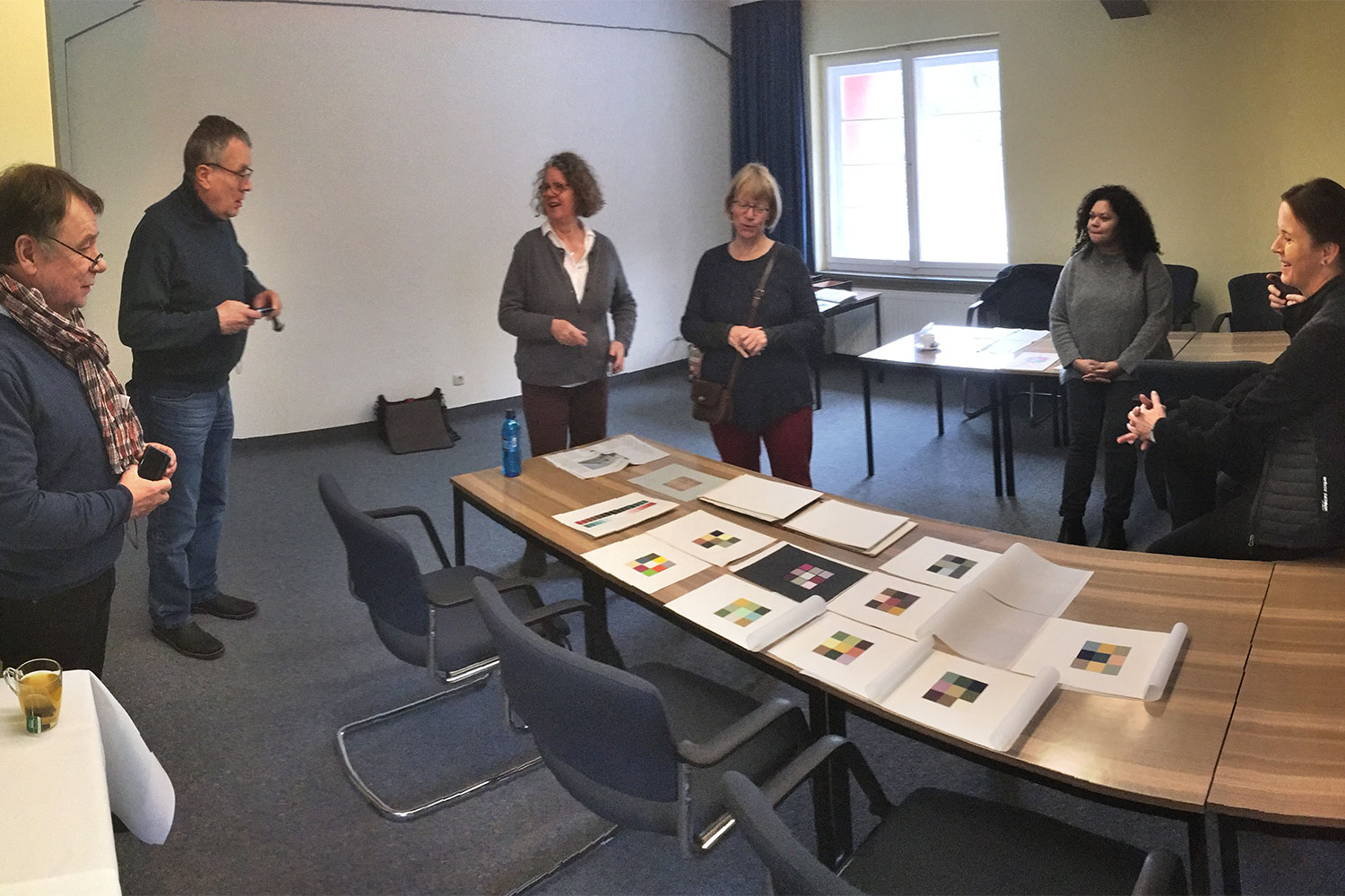 Seminargruppentreffen 2019 im "Haus des Volkes" Probstzella: Farbklänge à la Christa (Foto: Andreas Kuhrt)