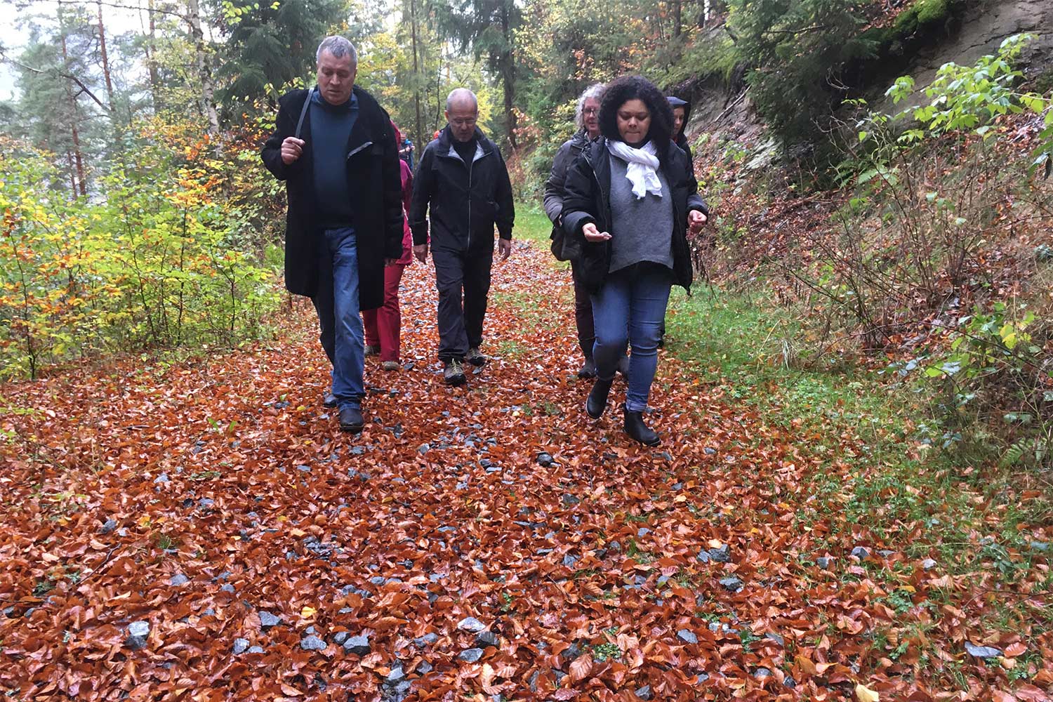 Seminargruppentreffen 2019 im "Haus des Volkes" Probstzella: Wanderung zum Grenzturm (Foto: Andreas Kuhrt)