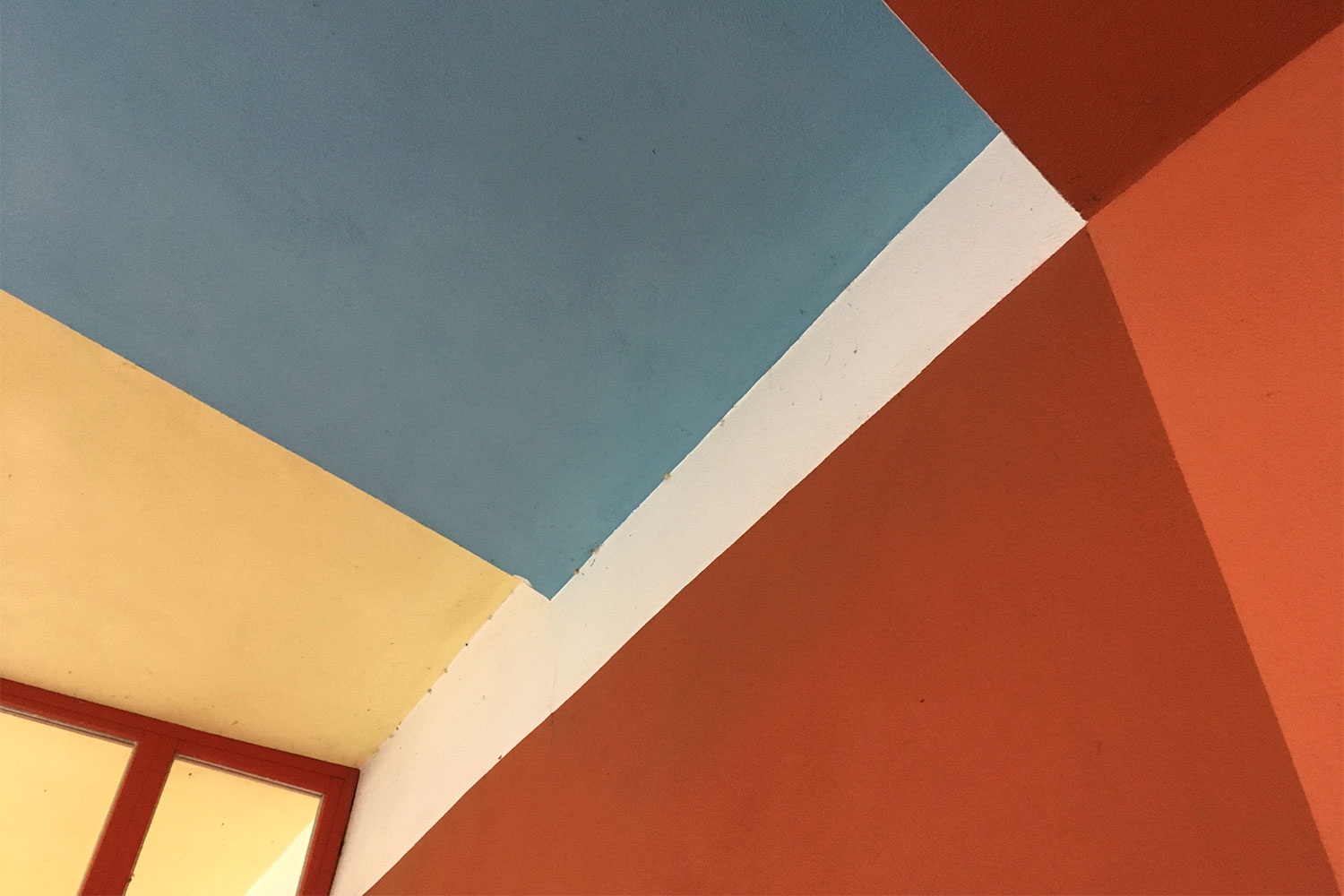 Bauhaushotel "Haus des Volkes" Probstzella: Farbgebung (Foto: Andreas Kuhrt)