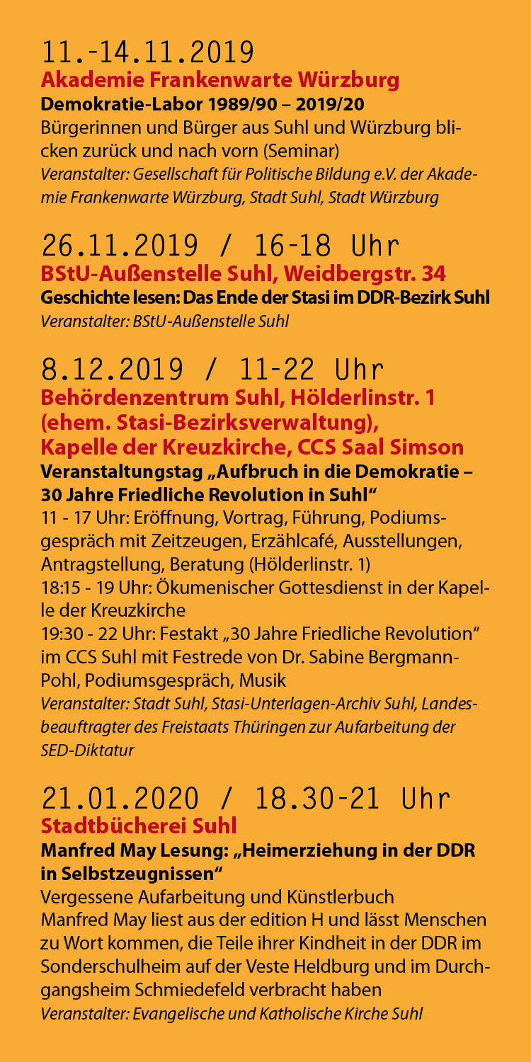 2019-20-veranstaltungen-friedliche-revolution-suhl-2 Einladungskarte: Friedliche Revolution in Suhl 1989/90 . Veranstaltungen 2019/20