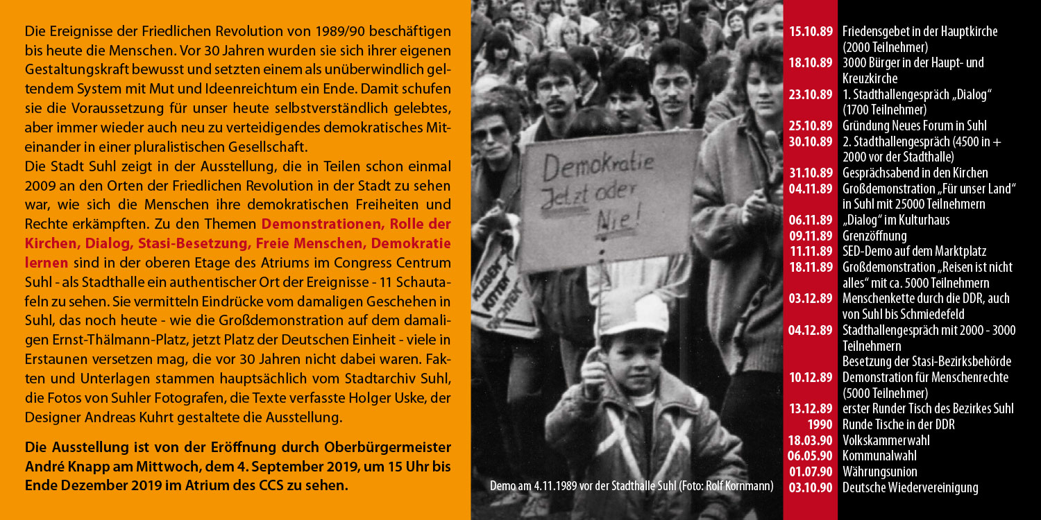 2019-ausstellung-friedliche-revolution-ccs-karte-2 Flyer zur Ausstellung "Friedliche Revolution in Suhl 1989/90" . CCS 2019