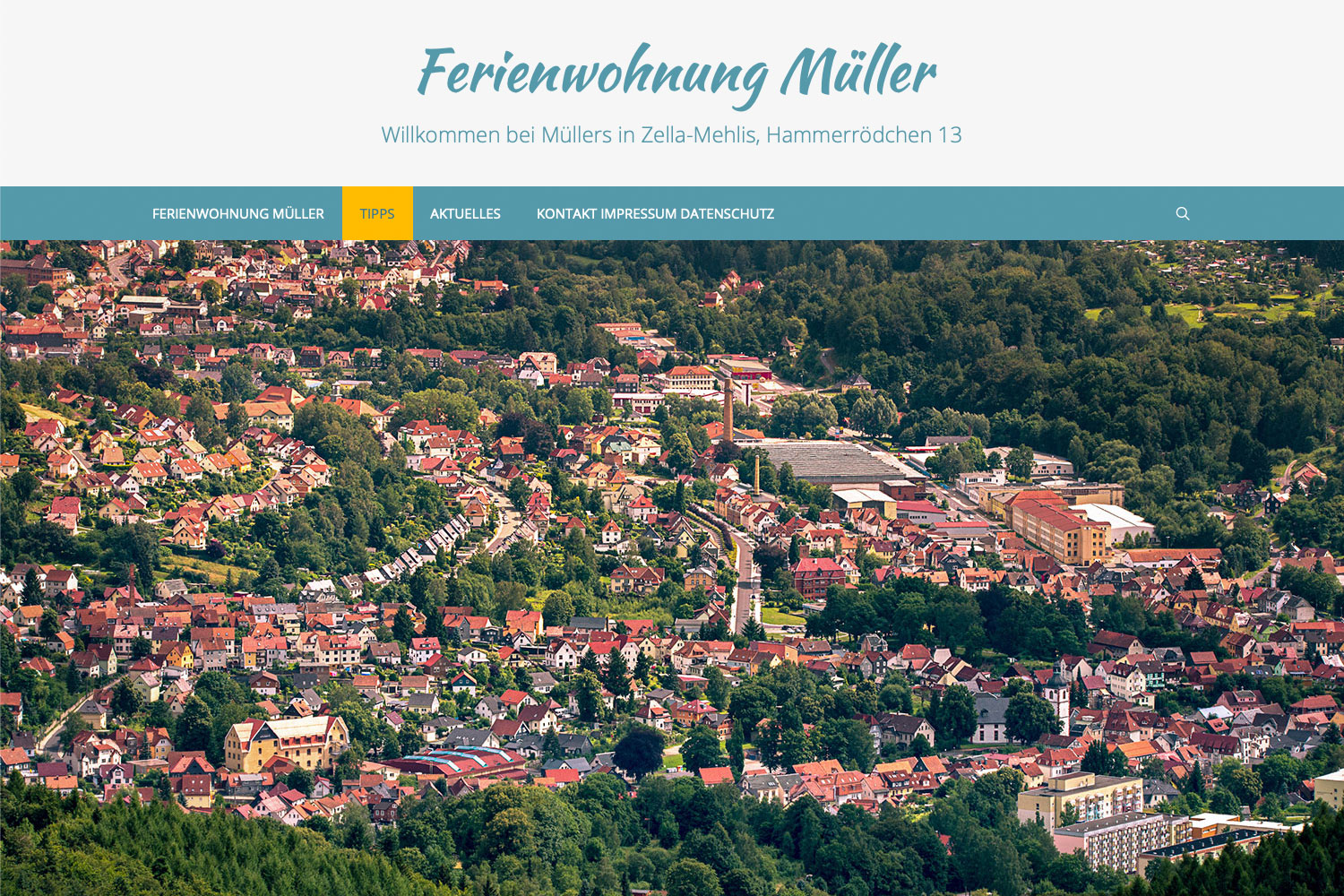 Website fewo.in-zella-mehlis.de: Tipps (Slide 1) (Webdesign: Designakut 2019, Foto: Jens Gutberlet)