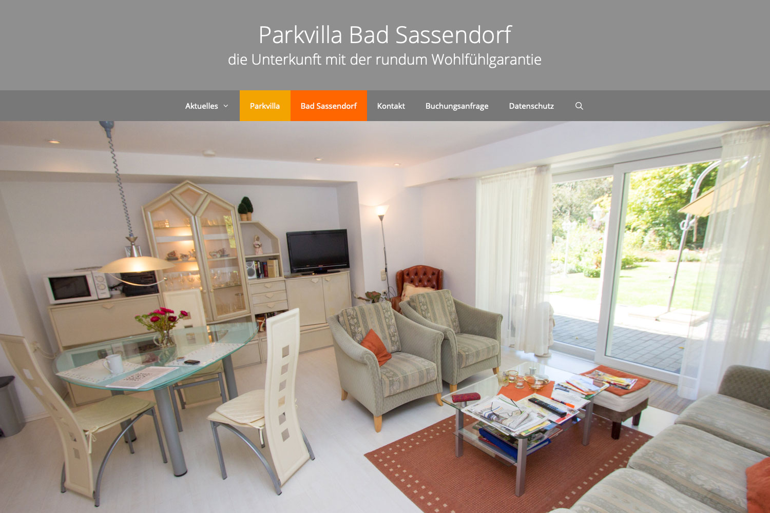 Seite Parkvilla Menü Bad Sassendorf: Parkvilla Bad Sassendorf (Web Design: Designakut 2019)