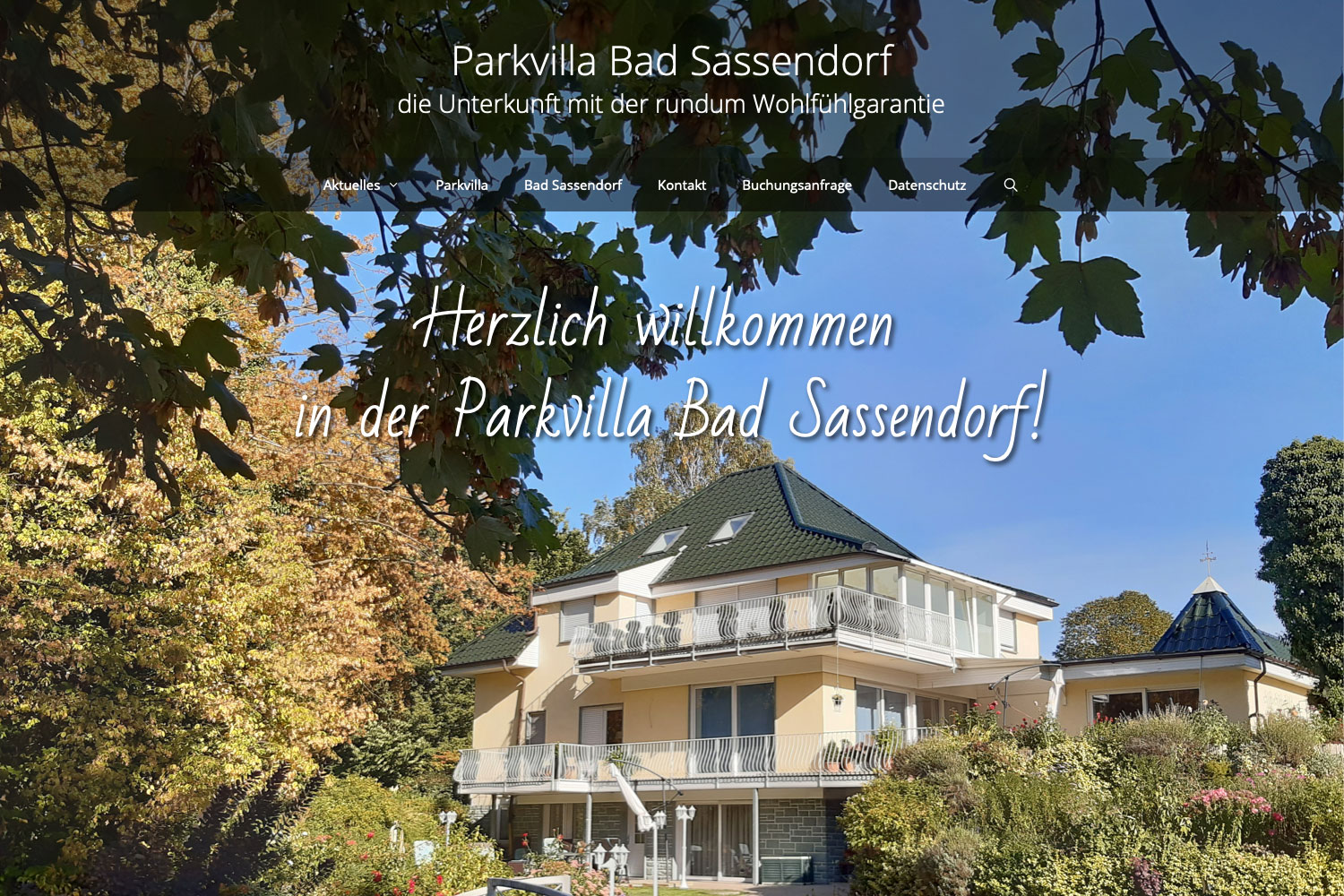 2019-website-parkvilla-bad-sassendorf-start Startseite: Parkvilla Bad Sassendorf (Web Design: Designakut 2019)