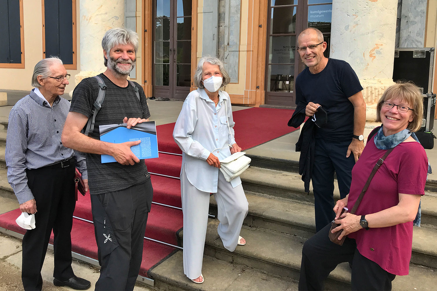 Ausstellung "Schönheit der Form. Die Designerin Christa Petroff-Bohne" . Treffen mit Christa Petroff-Bohne . Kunstgewerbemuseum Schloss Pillnitz 2020 (Foto: privat)