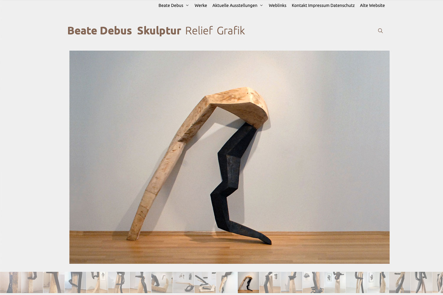 Website Debus Skulptur: Skulptur (Web Design: Designakut 2020)