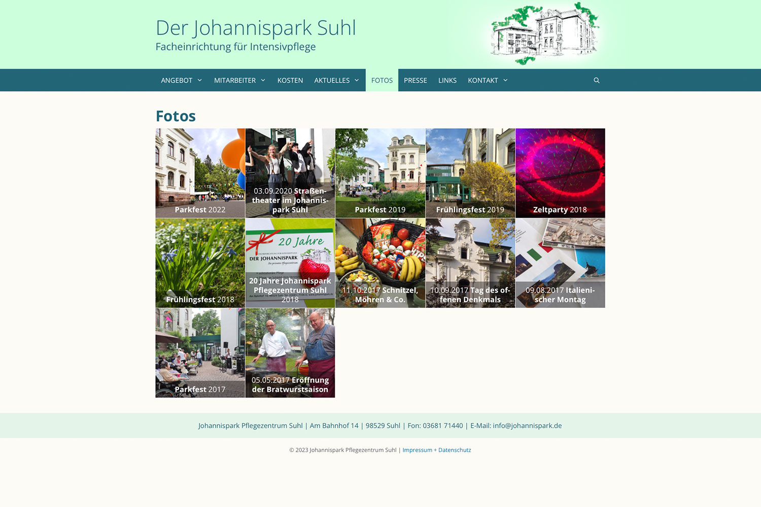 Website: Johannispark Pflegezentrum Suhl: Galerie (johannispark.de | 2022/23)