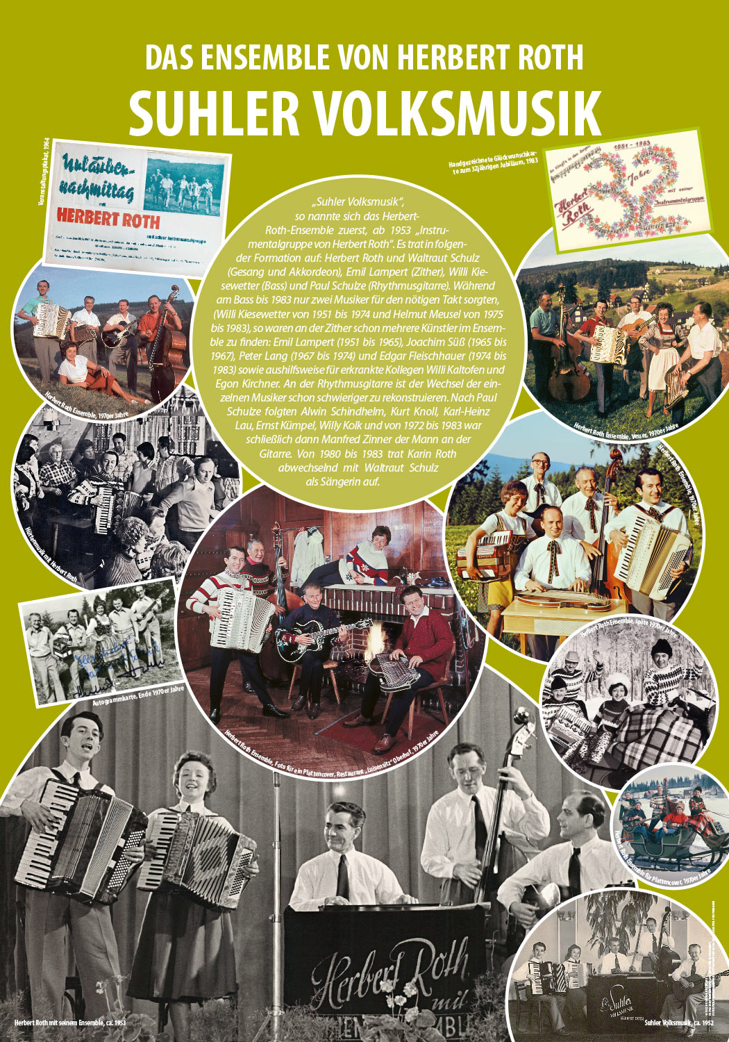 Plakatserie Herbert Roth Ensemble: Suhler Volksmusik (Gestaltung: design.akut.zone)