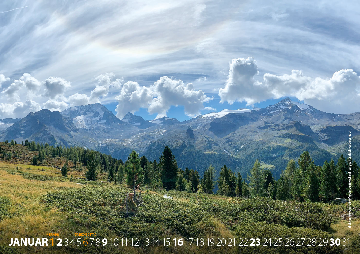 Kalender: Rein in Taufers: Blick von der Oberen Kofleralm (Foto & Gestaltung: Andreas Kuhrt)