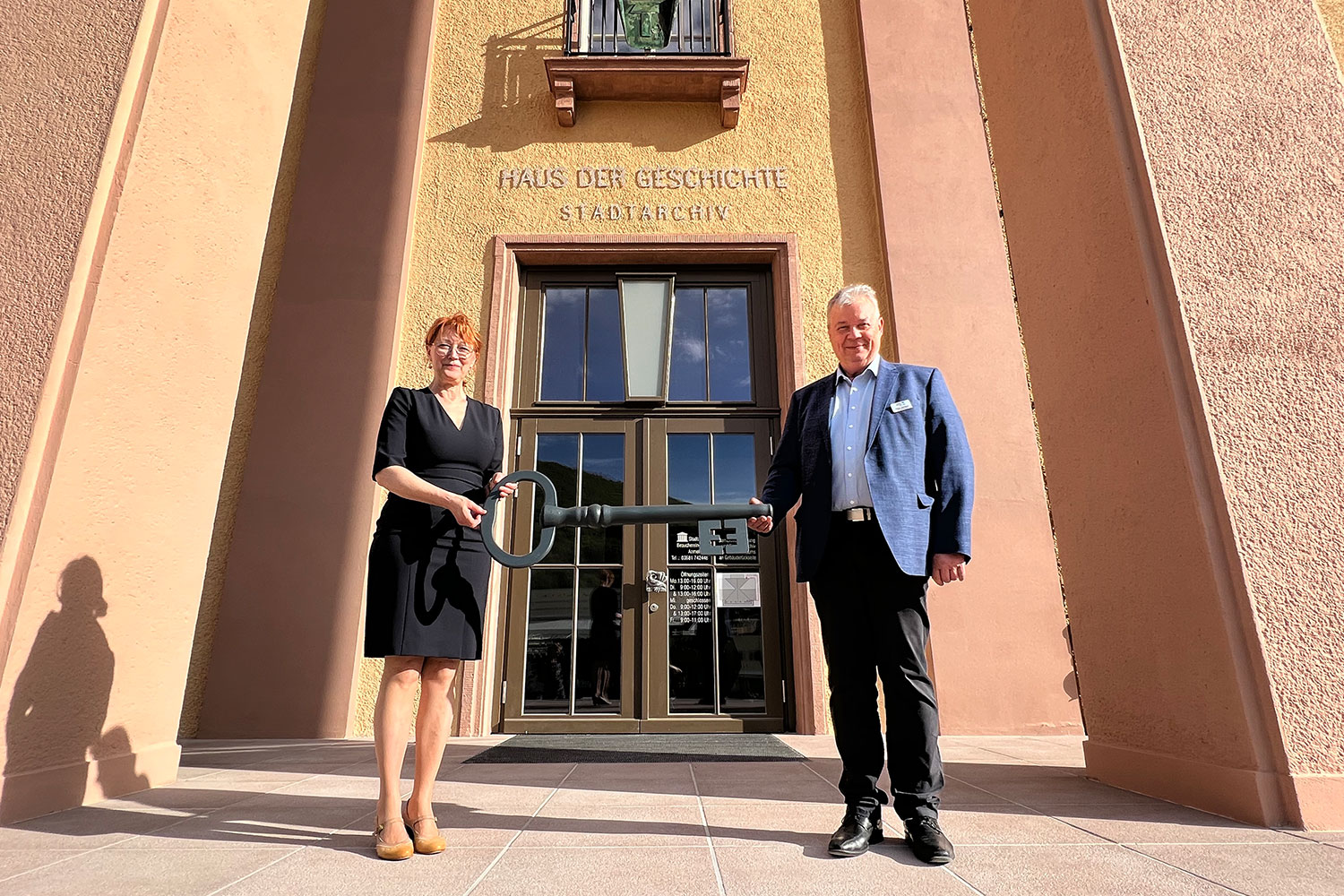 Eröffnung Haus der Geschichte Suhl 2022: Andrea Walther und Peter Arfmann (Foto: Manuela Hahnebach)