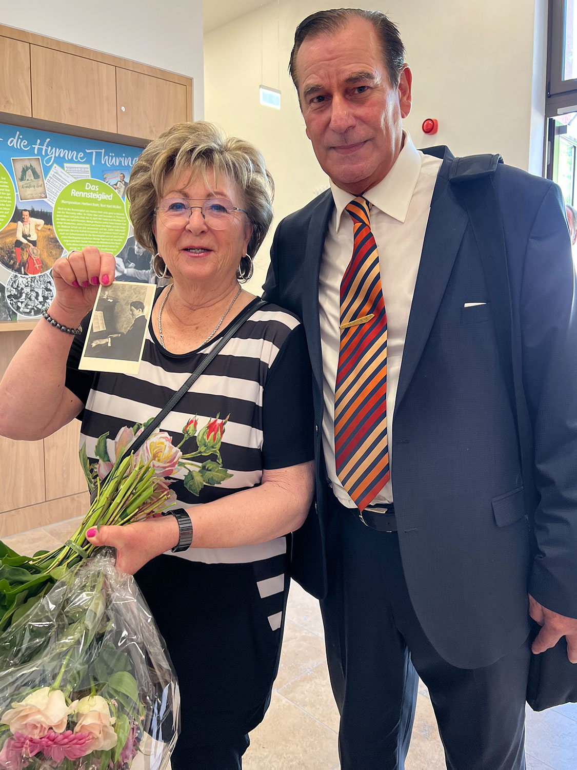 Eröffnung Haus der Geschichte Suhl 2022: Ausstellung Herbert Roth Ensemble: Karin Roth und Wolf-Dieter Schmidt (Foto: Manuela Hahnebach)