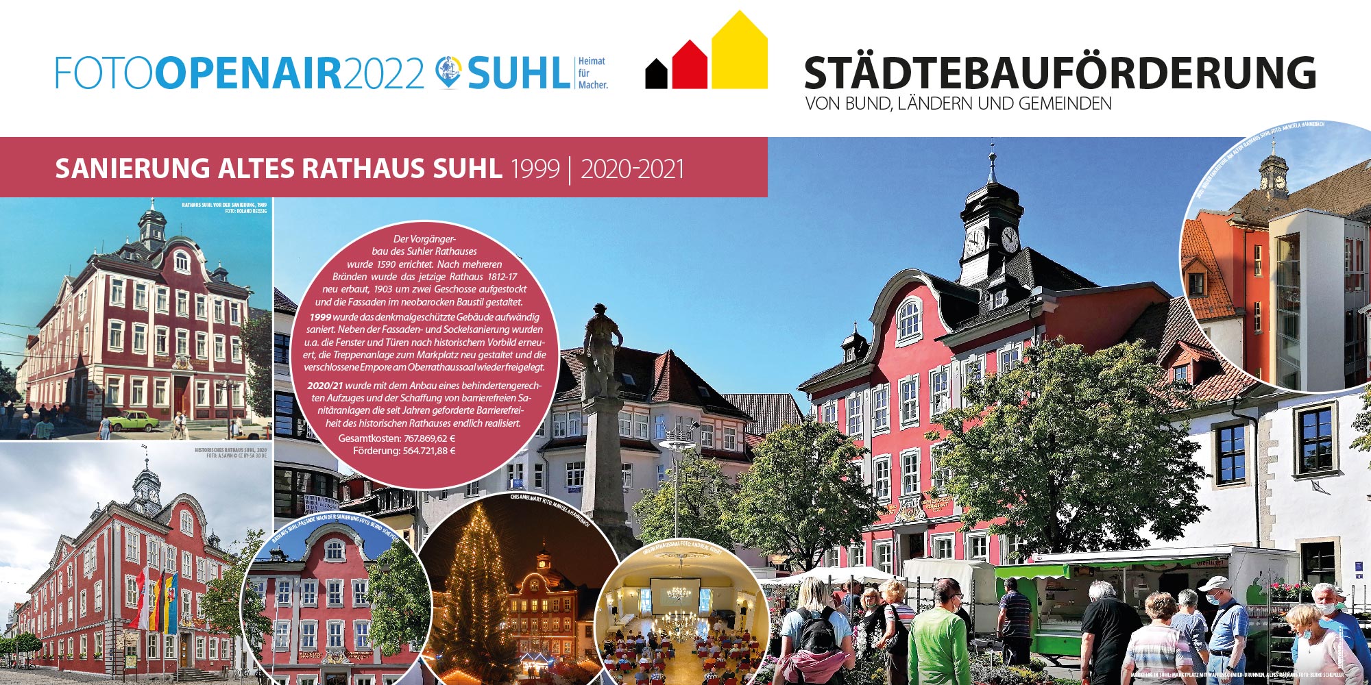Foto Openair Suhl 2022 Städtebauförderung: Altes Rathaus (Gestaltung: design.akut.zone)