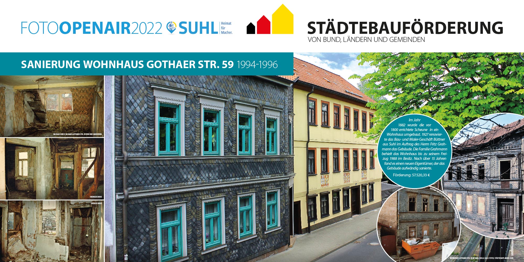 Foto Openair Suhl 2022 Städtebauförderung: Gothaer Straße 59 (Gestaltung: design.akut.zone)