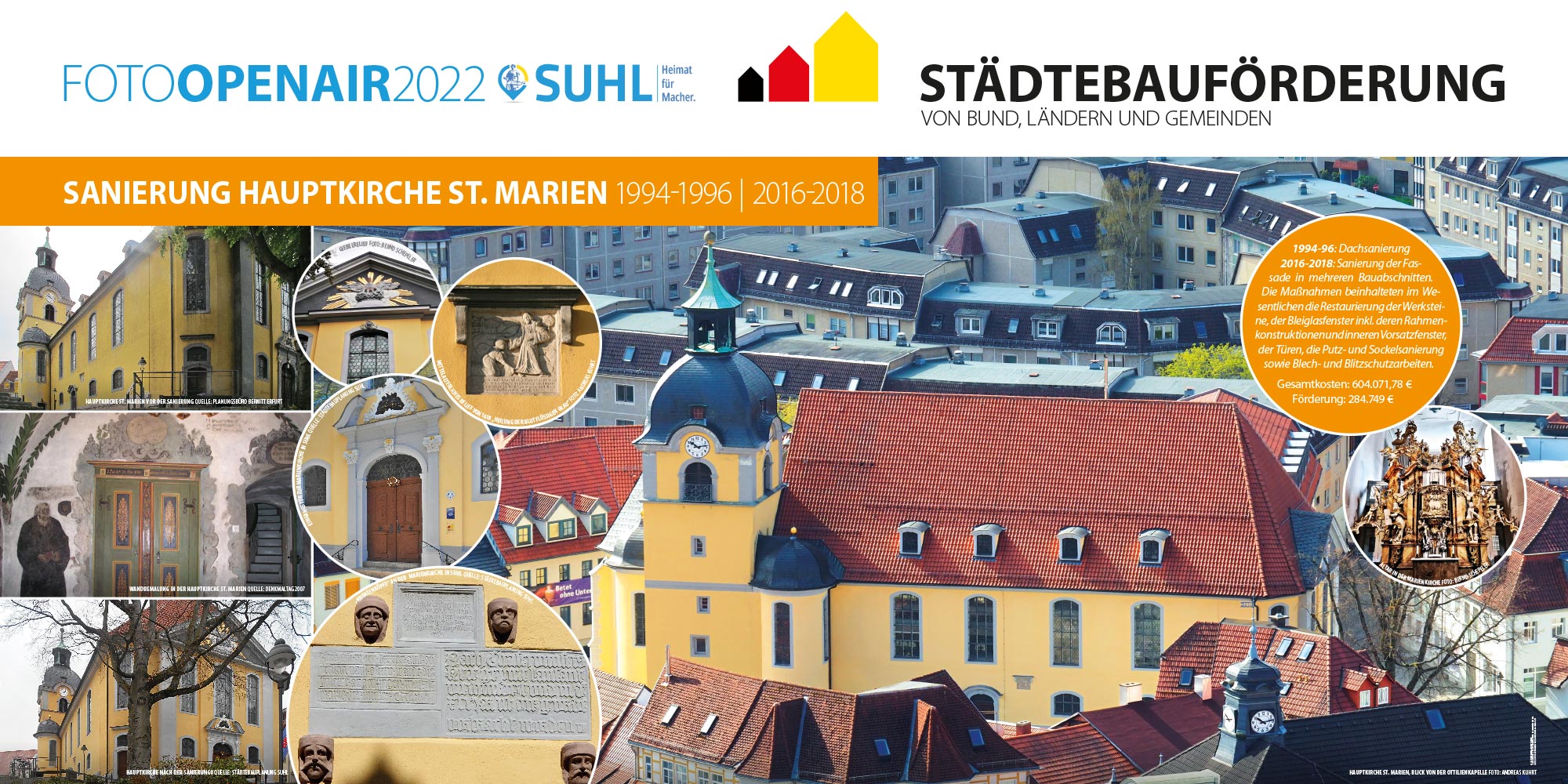 Foto Openair Suhl 2022 Städtebauförderung: Hauptkirche St. Marien (Gestaltung: design.akut.zone)