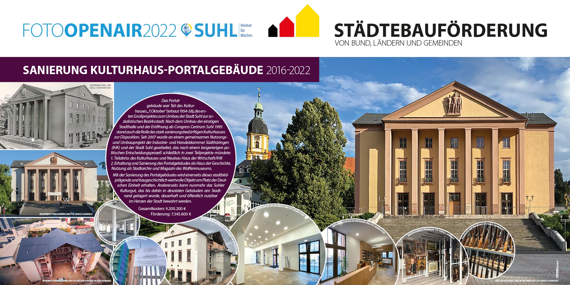 Foto Openair Suhl 2022 Städtebauförderung: Haus der Geschichte (Gestaltung: design.akut.zone)