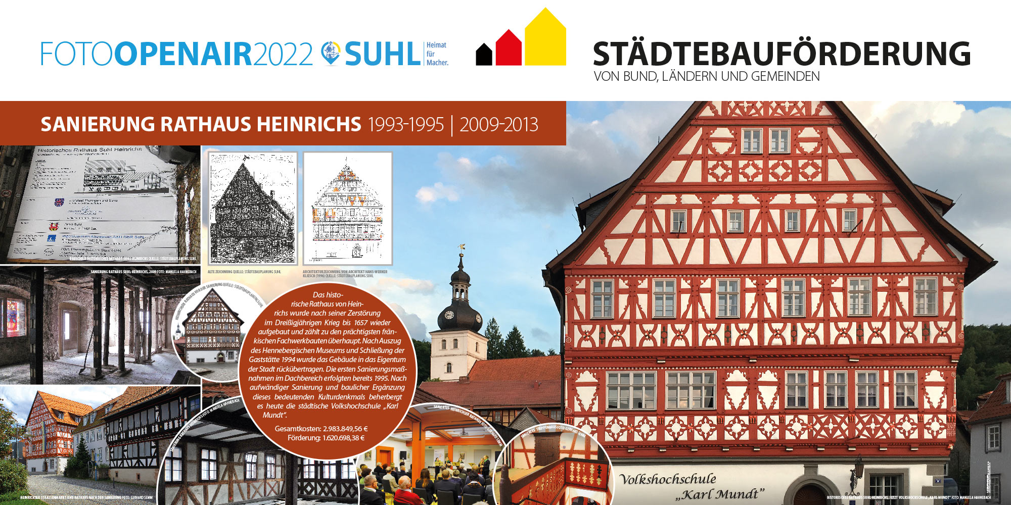 Foto Openair Suhl 2022 Städtebauförderung: Historisches Rathaus Heinrichs (Gestaltung: design.akut.zone)