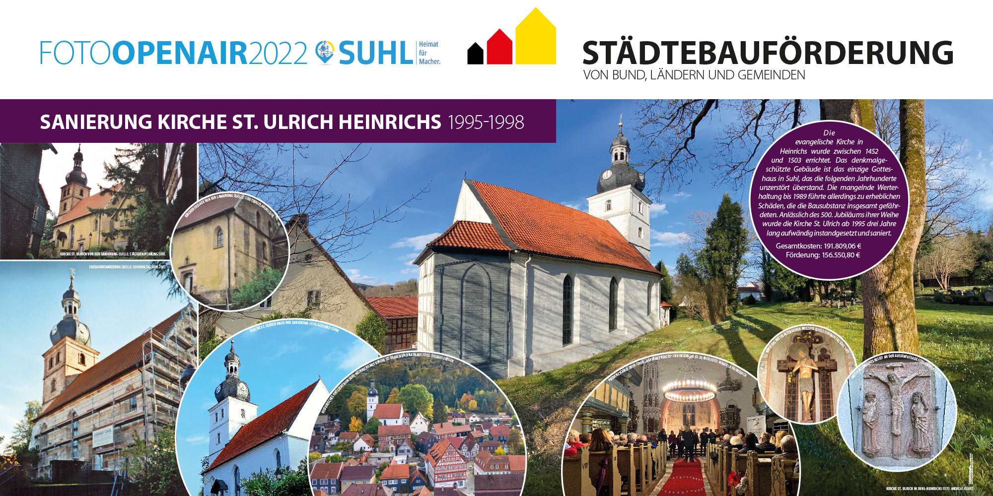 Foto Openair Suhl 2022 Städtebauförderung: Kirche St. Ulrich Heinrichs (Gestaltung: design.akut.zone)