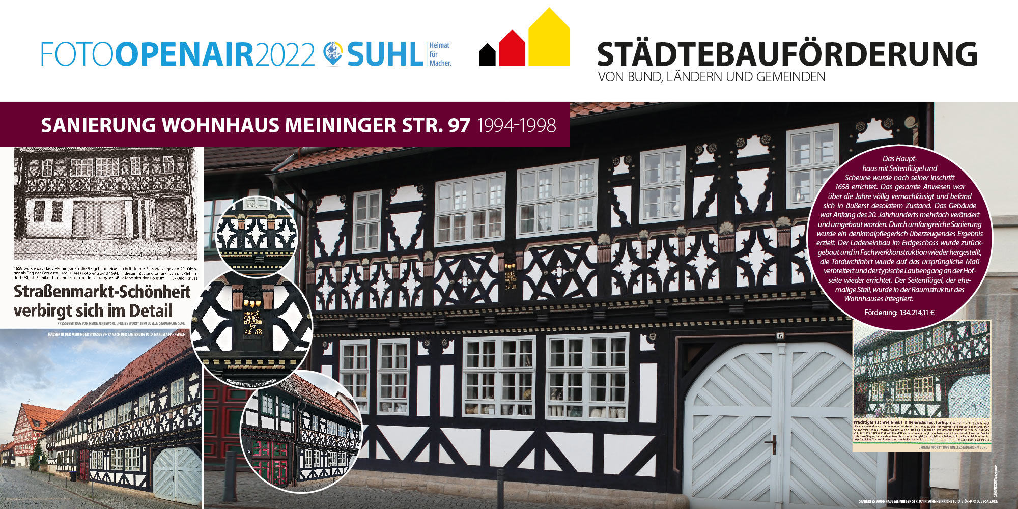 Foto Openair Suhl 2022 Städtebauförderung: Meininger Straße 97 (Gestaltung: design.akut.zone)