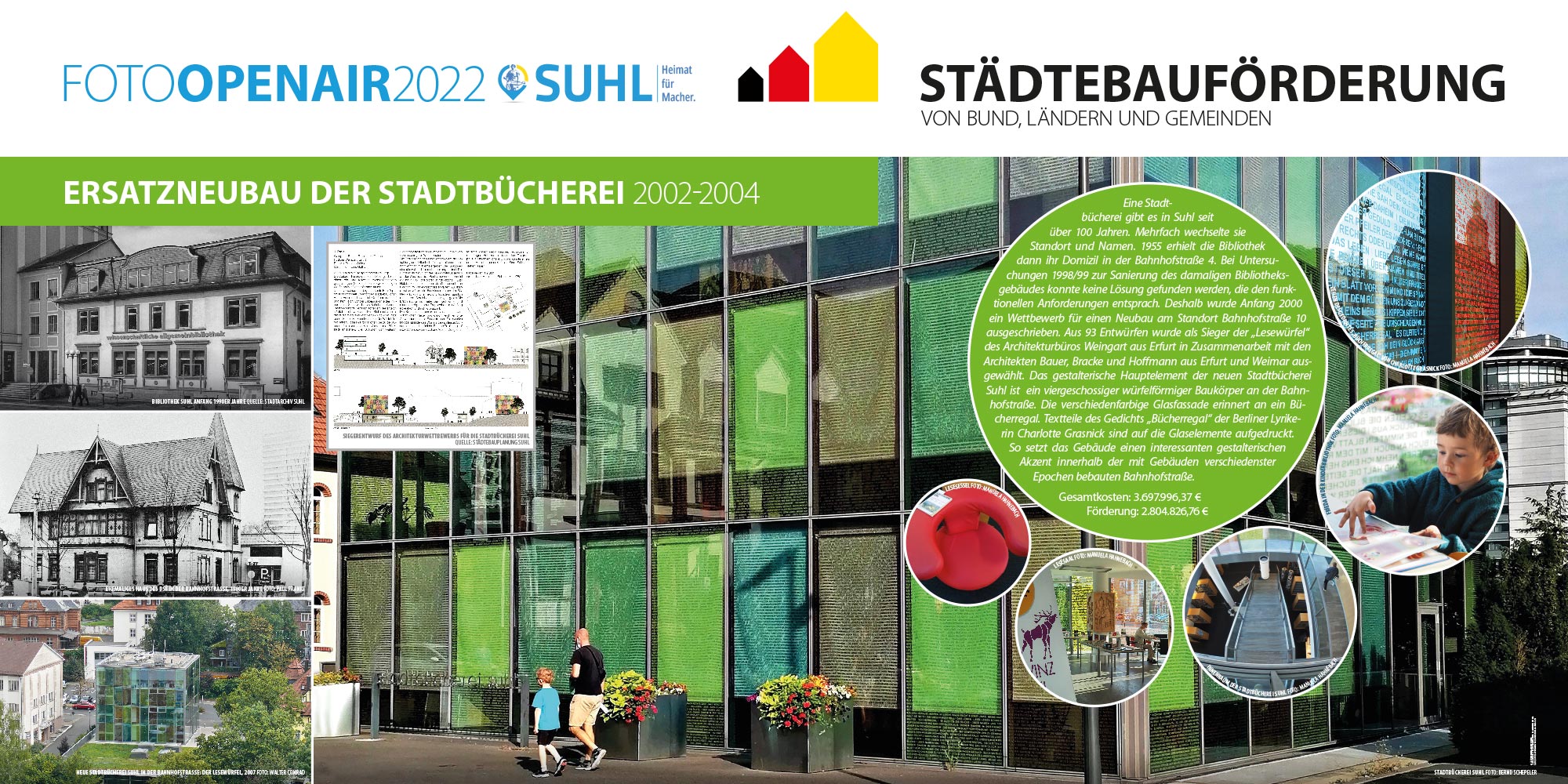 Foto Openair Suhl 2022 Städtebauförderung: Stadtbücherei (Gestaltung: design.akut.zone)
