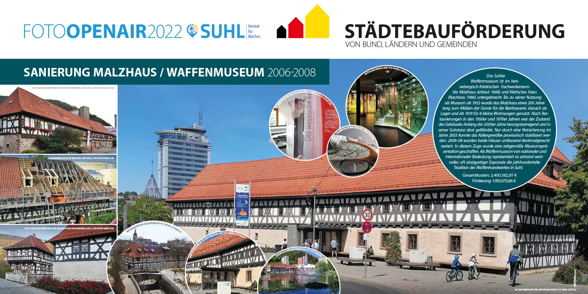 Foto Openair Suhl 2022 Städtebauförderung: Waffenmuseum (Gestaltung: design.akut.zone)