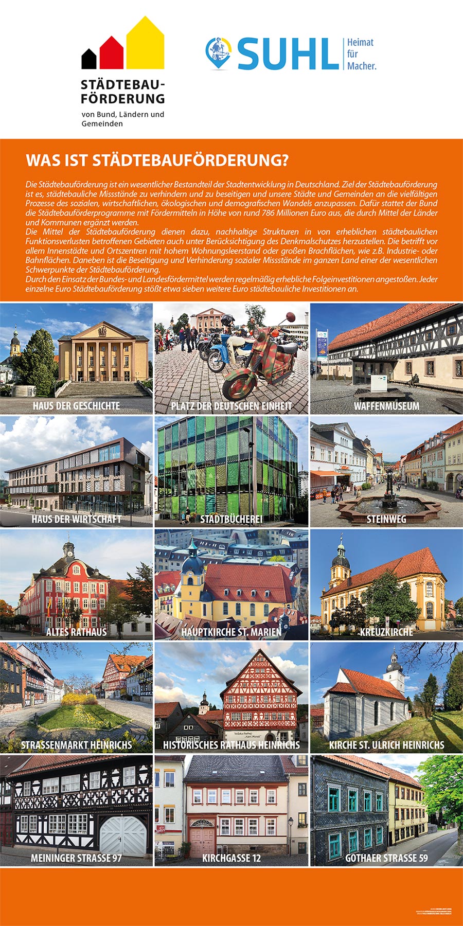 Rollups Städtebauförderung Suhl (Gestaltung: design.akut.zone)