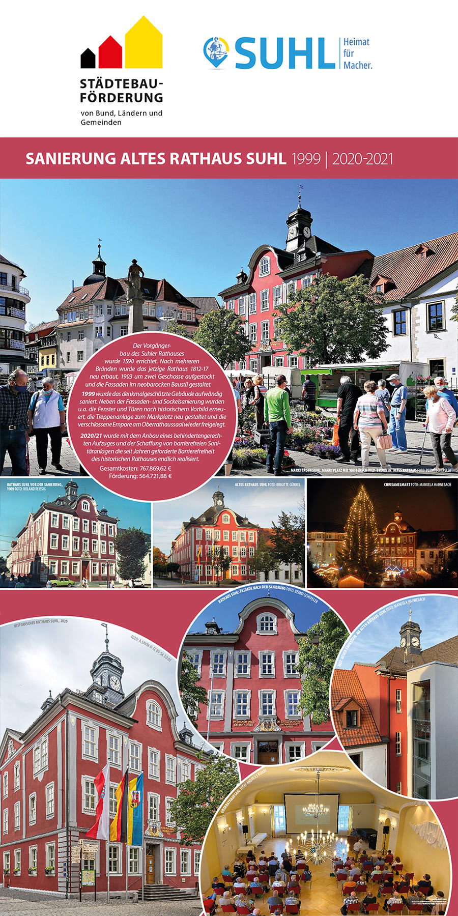 Rollups Städtebauförderung Suhl: Altes Rathaus (Gestaltung: design.akut.zone)