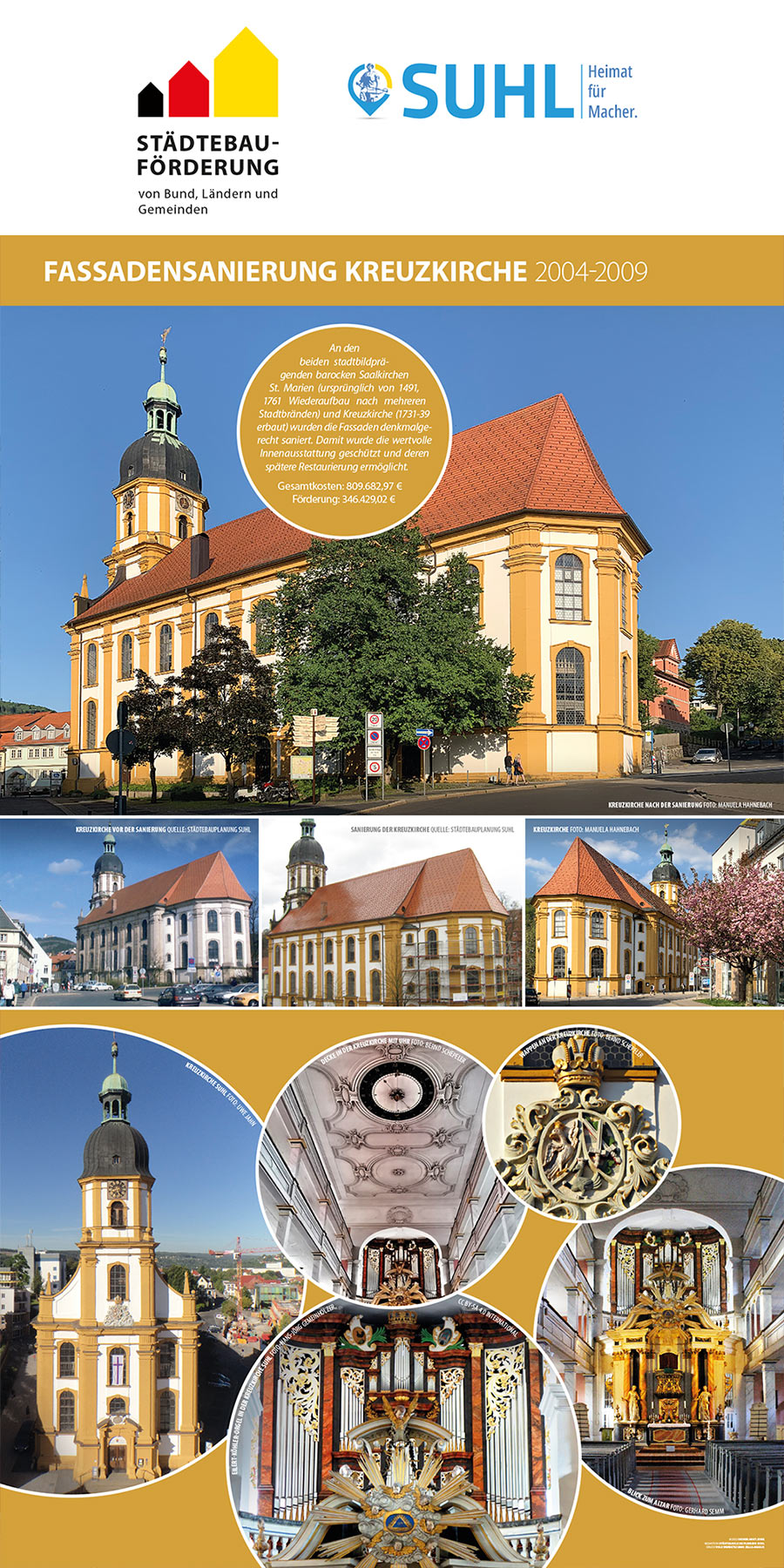 Rollups Städtebauförderung Suhl: Kreuzkirche (Gestaltung: design.akut.zone)