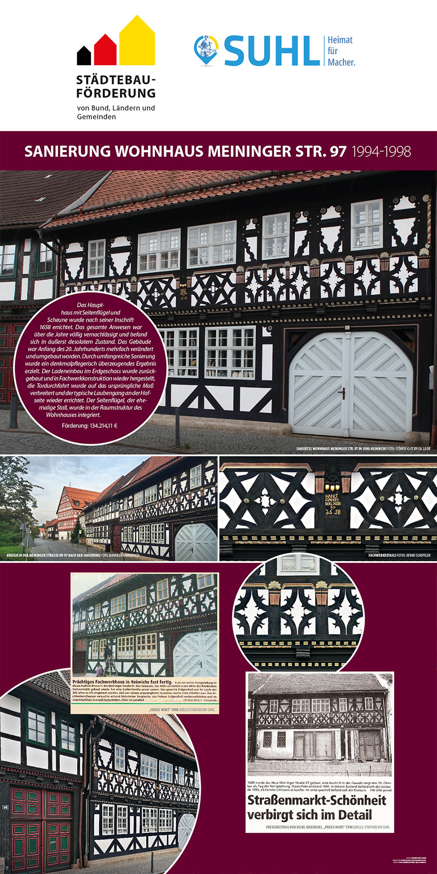 Rollups Städtebauförderung Suhl: Meininger Straße 97 (Gestaltung: design.akut.zone)