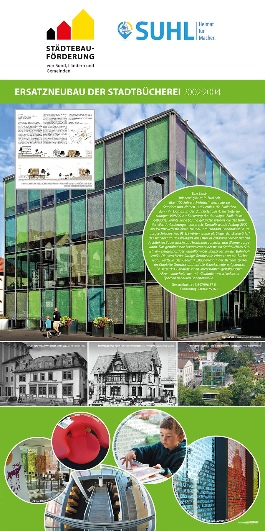 Rollups Städtebauförderung Suhl: Stadtbücherei (Gestaltung: design.akut.zone)