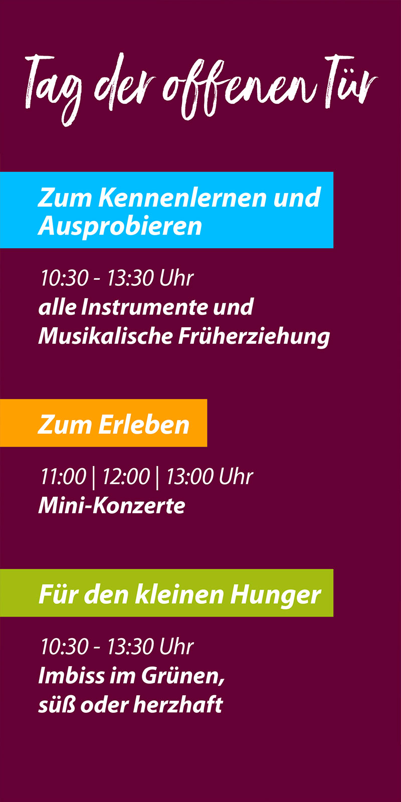 Musikschule Suhl: Tag der offenen Tür 2023 (Flyer)