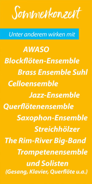 Musikschule Suhl: Sommerkonzert 2023 (Flyer)