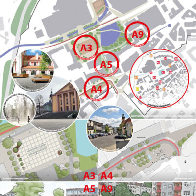 Rollups Städtebauförderung Suhl: Innenstadt Projektstudien (Gestaltung: design.akut.zone)